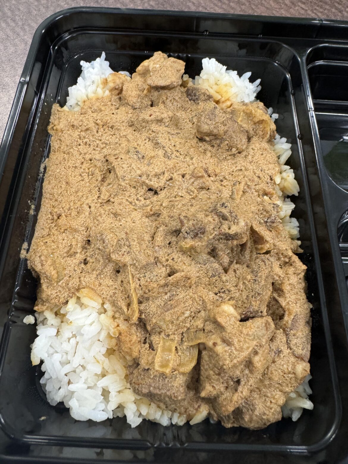 Beef massaman curry separating during freezing?