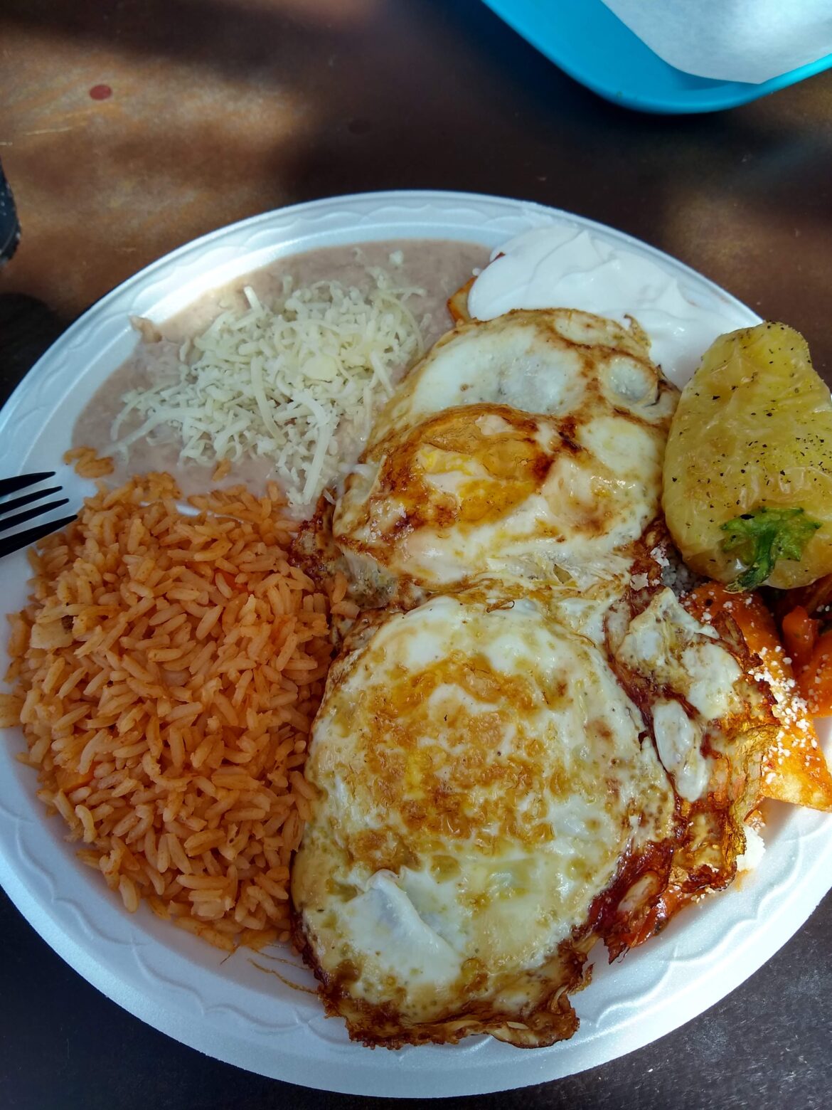 Chilaquiles plate from alberts.