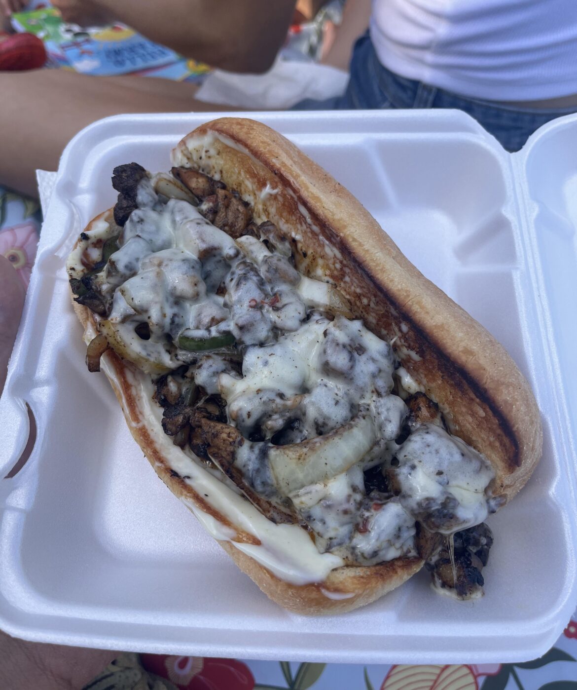 Jerk chicken Philly from a local food truck