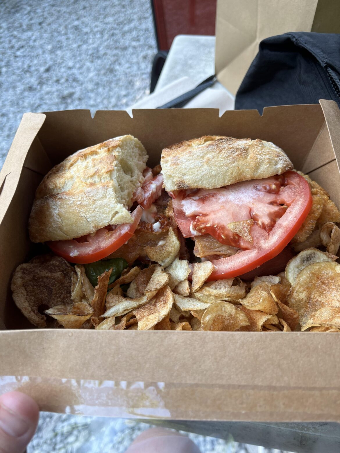 Beautiful BLT and Chips from 9W market in the Palisades