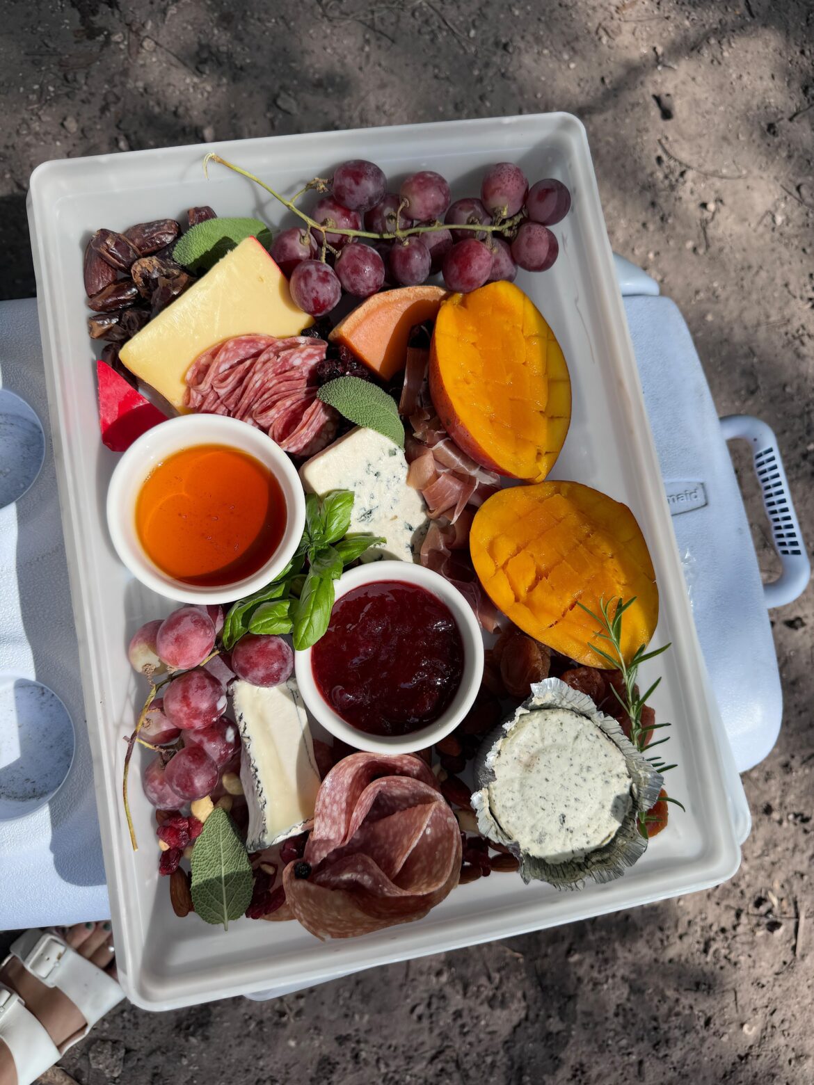 To-go box charcuterie board I made for a friends picnic