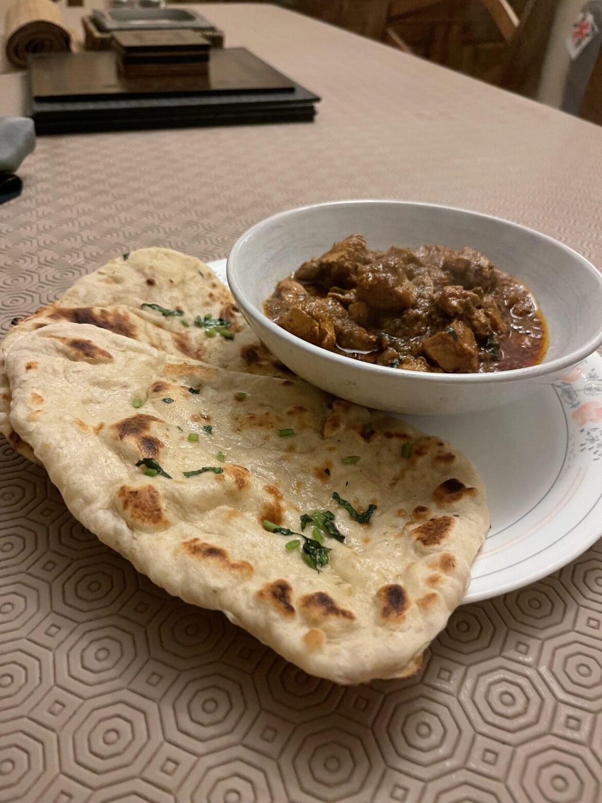 Homemade Chicken Curry & Naan.