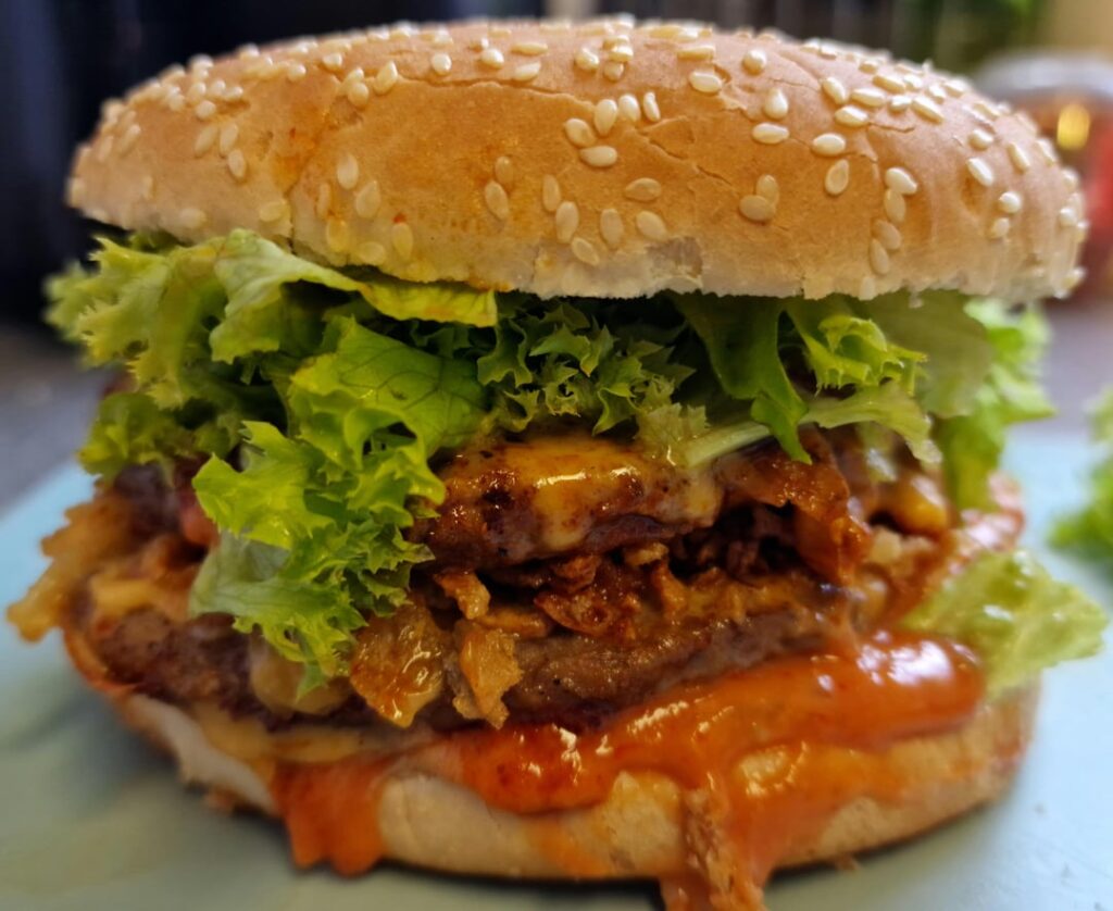 My spicy double Cheeseburger