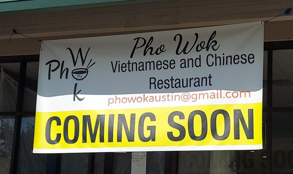 Coming soon. PhoWok at Oak Hill Centre. Used to be Chen Ze.