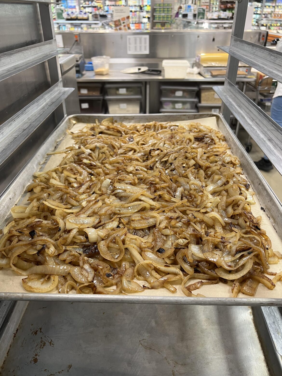 Every time the pizza section of Whole Foods makes onions I get excited