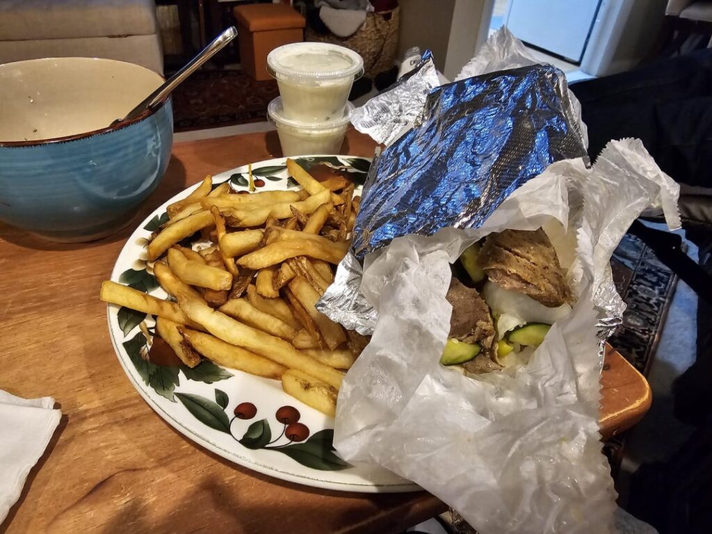 Gyro and Fries