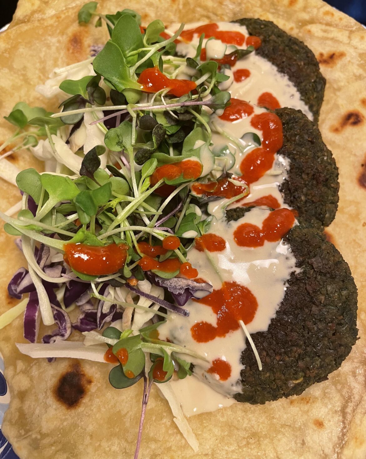 Baked Falafel Wrap