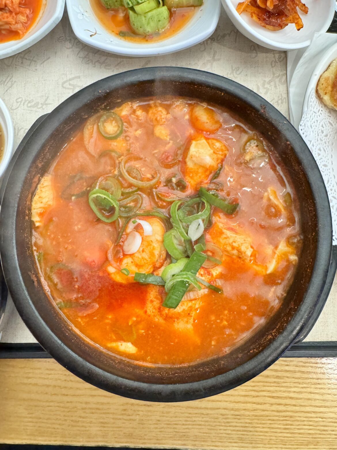 Sundubu-jjigae is so spicy good