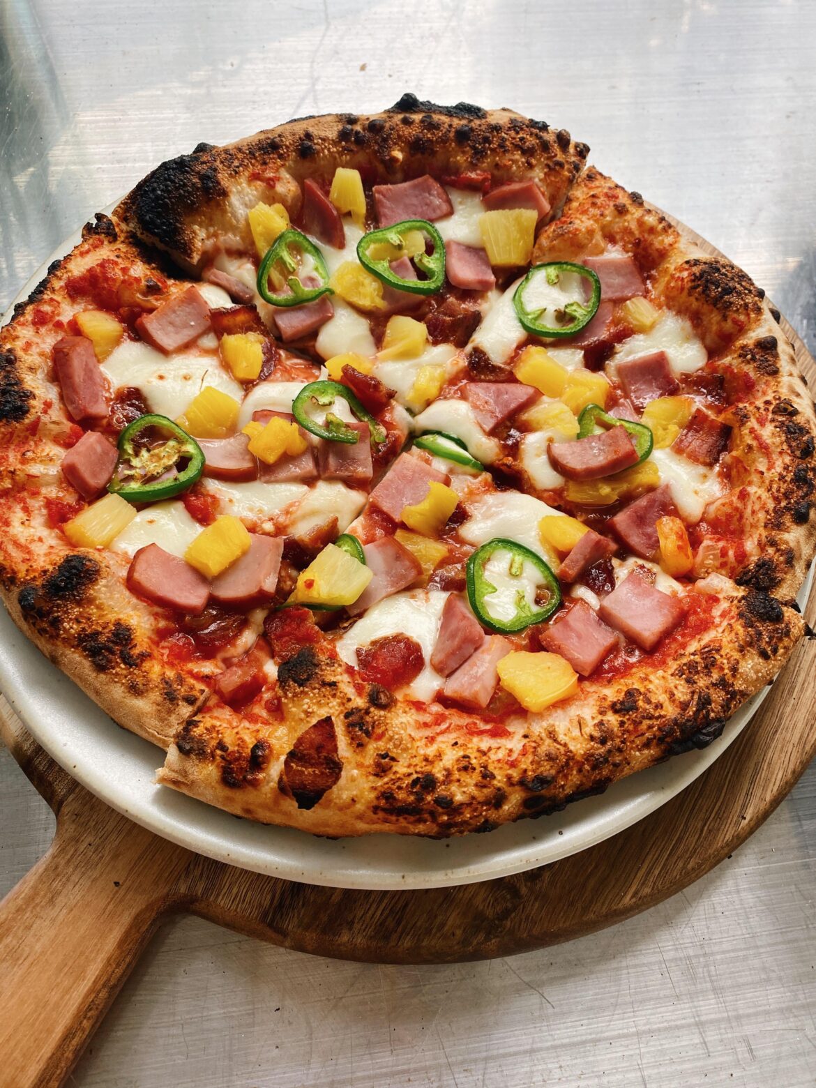Spicy Hawaiian... Yes, pineapple belongs on pizza