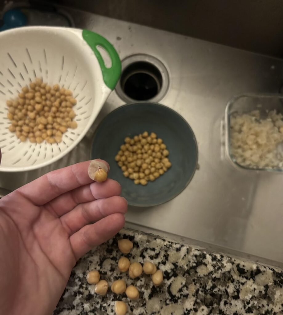 Do you remove the jackets from the chickpeas?