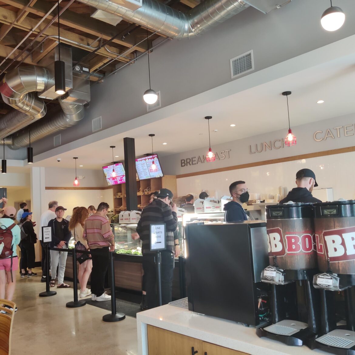 Bagel bros, not too busy at 9 am