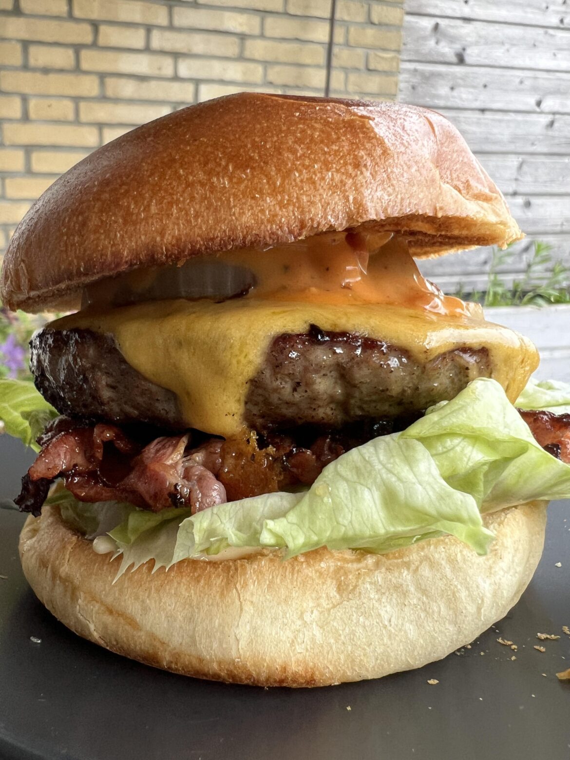 Homemade Burger is always good for lunch