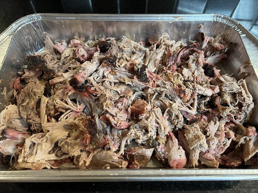 No spray/no wrap Pork Shoulder. Pit Boss Tailgater. 13hrs with a storm