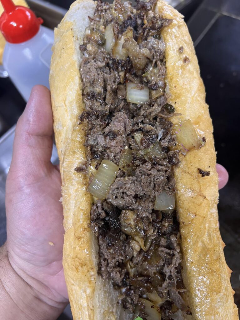 I made another cheesesteak at work. I call this the CheeseScrap cos it’s made from the meat scraps that are left from different cheesesteaks we make