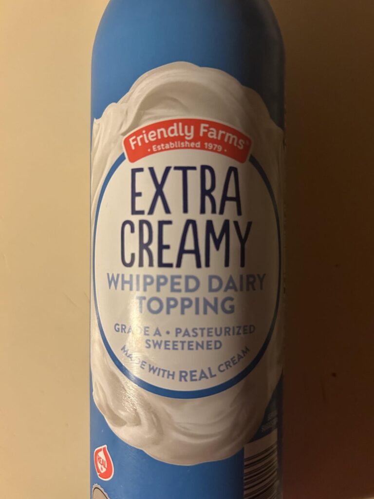Surprised how relatively low calorie whipped cream can be Surprised how relatively low calorie whipped cream can be