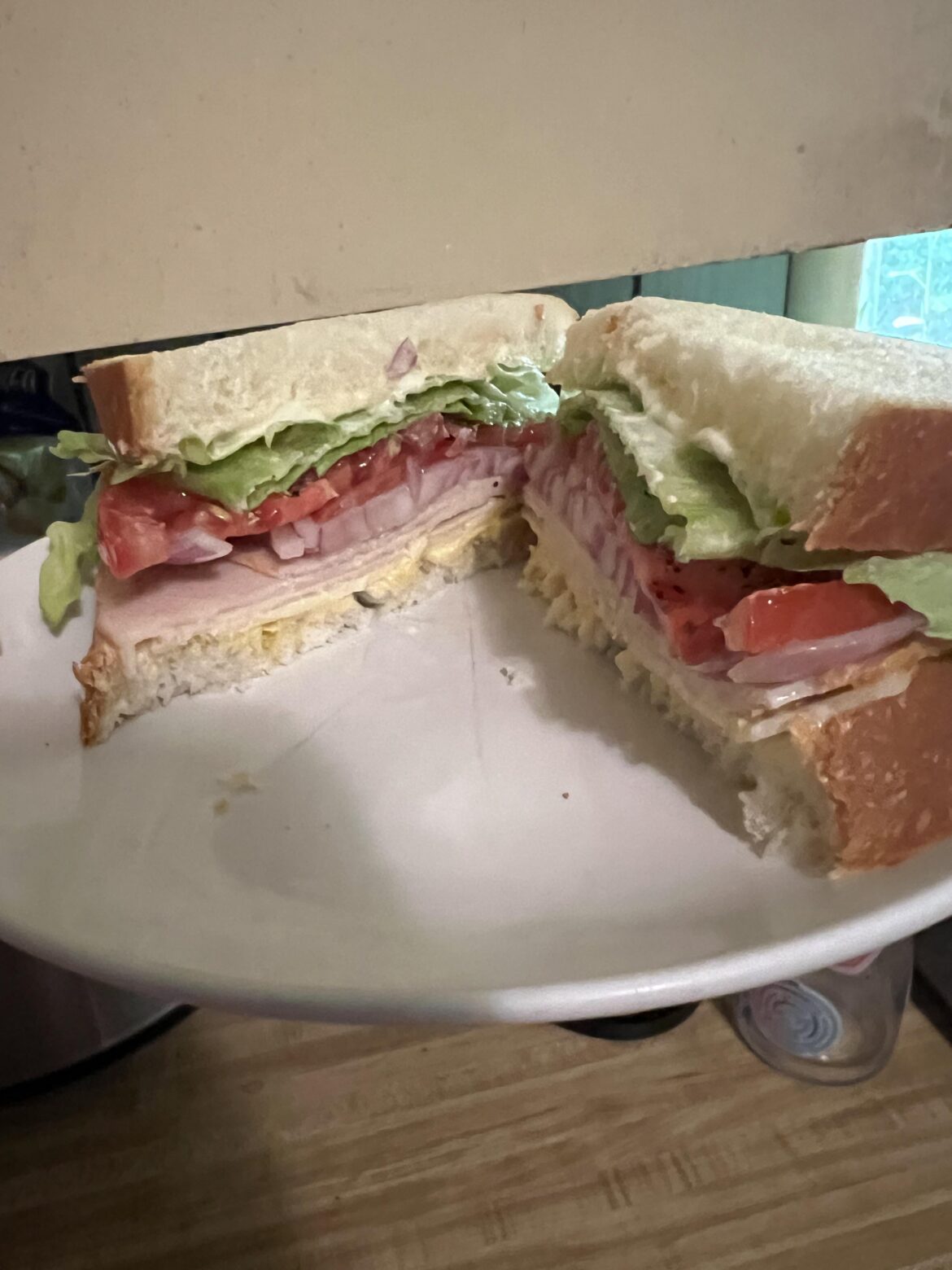 Simple turkey sandwich