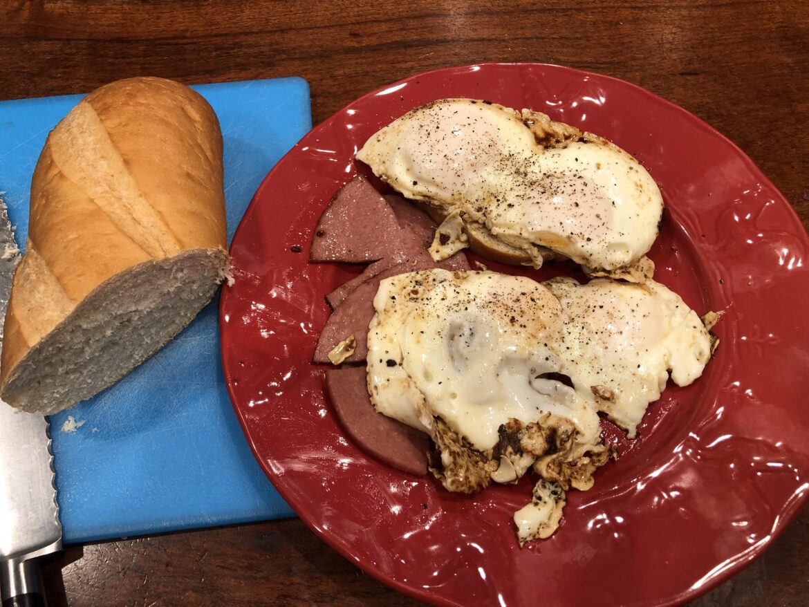 Egg on Bread and Balony