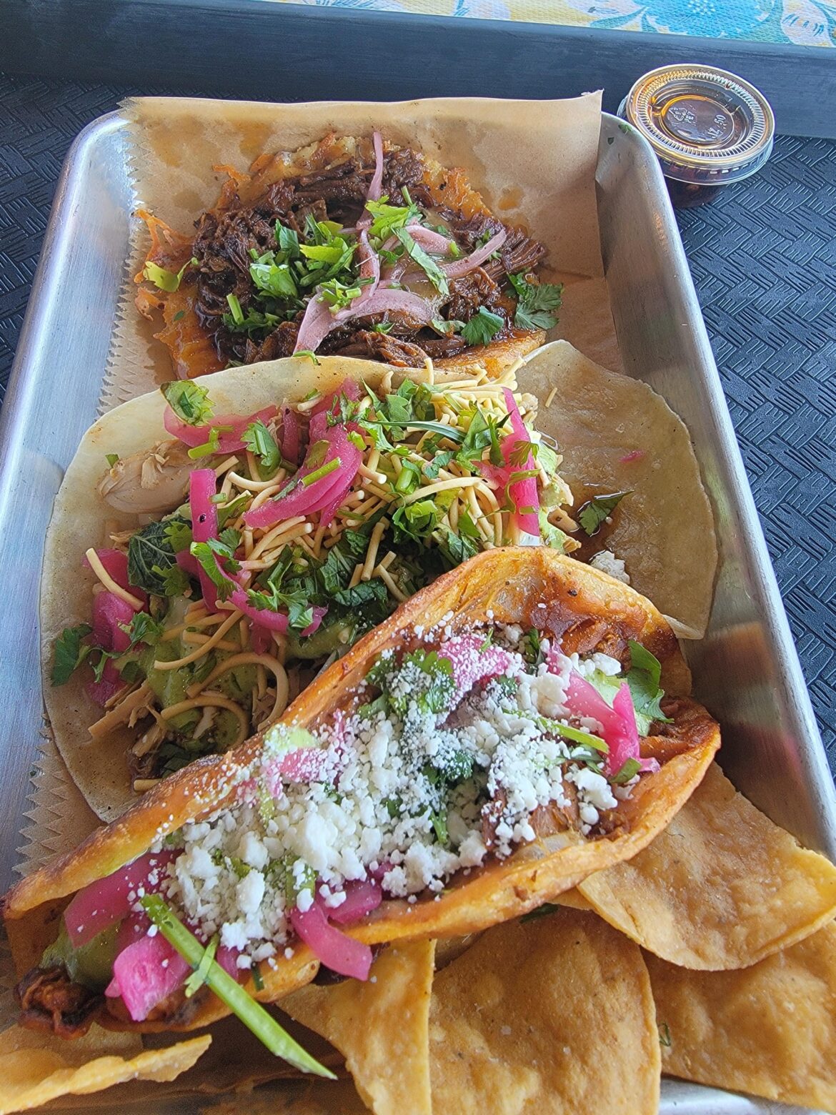 Indian & Mexican flavored Tacos - Saucy Chick Goat Mafia - Pasadena