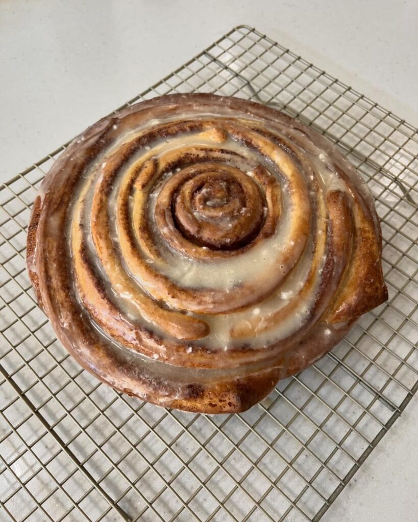 Giant Cinnamon Roll Cake