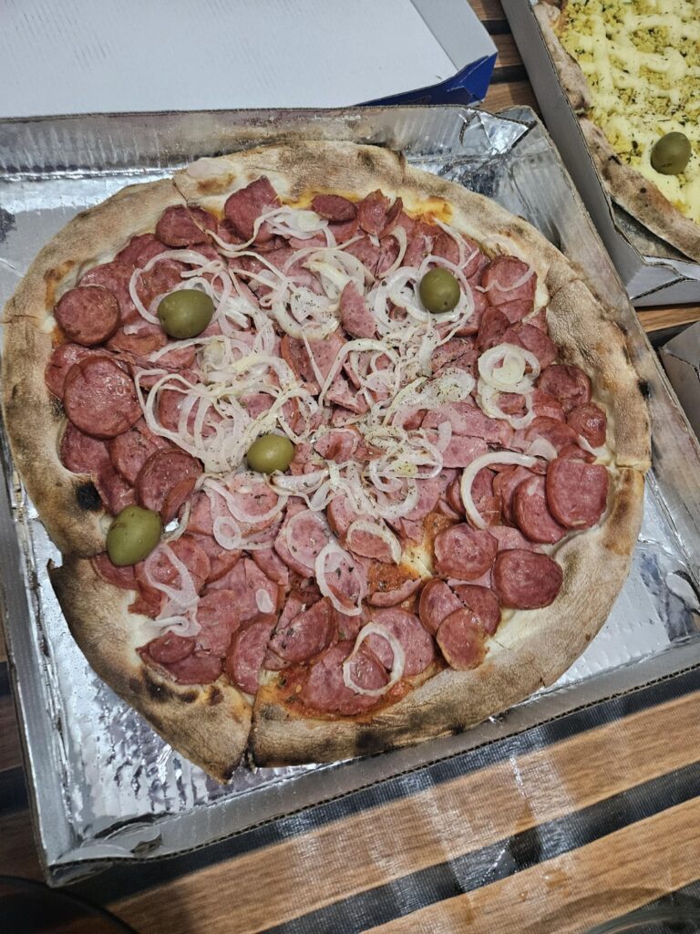 Pizzas I had while in Brail. Worst pizza I’ve ever had and the locals love it. Pizzas I had while in Brail. Worst pizza I've ever had and the locals love it.