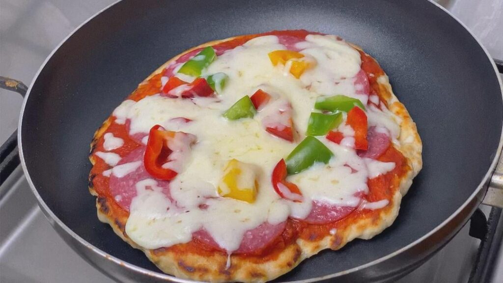 Skillet pizza. No yeast