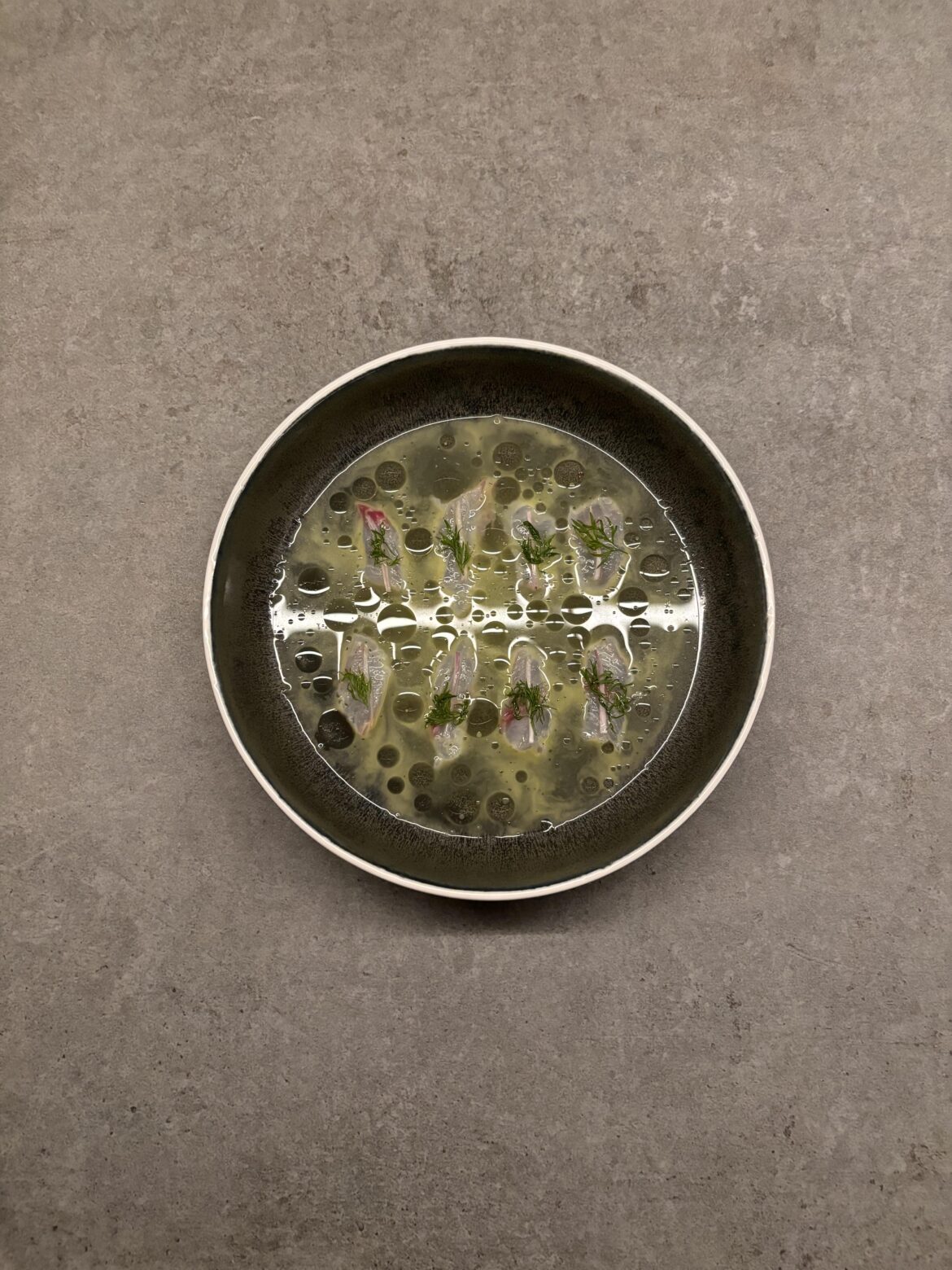 sea bass crudo with aguachile