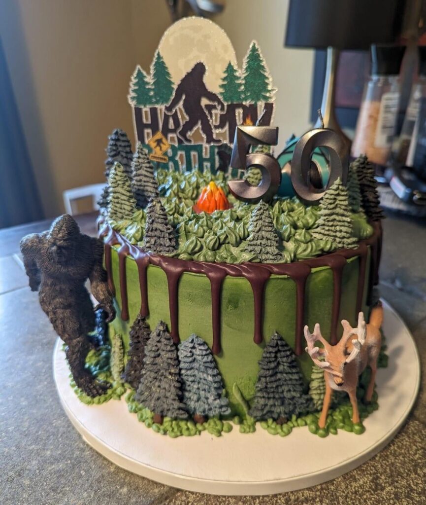 Bigfoot Themed 50th Birthday Cake!