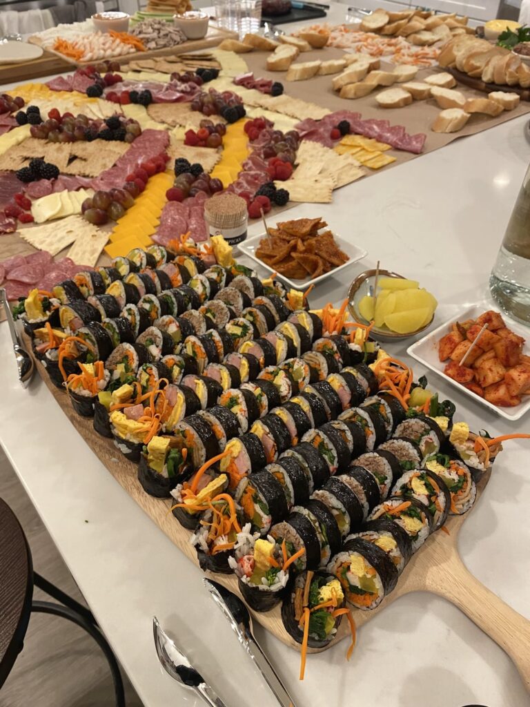 Not so typical, but I made a gimbab (Korean “sushi”) board