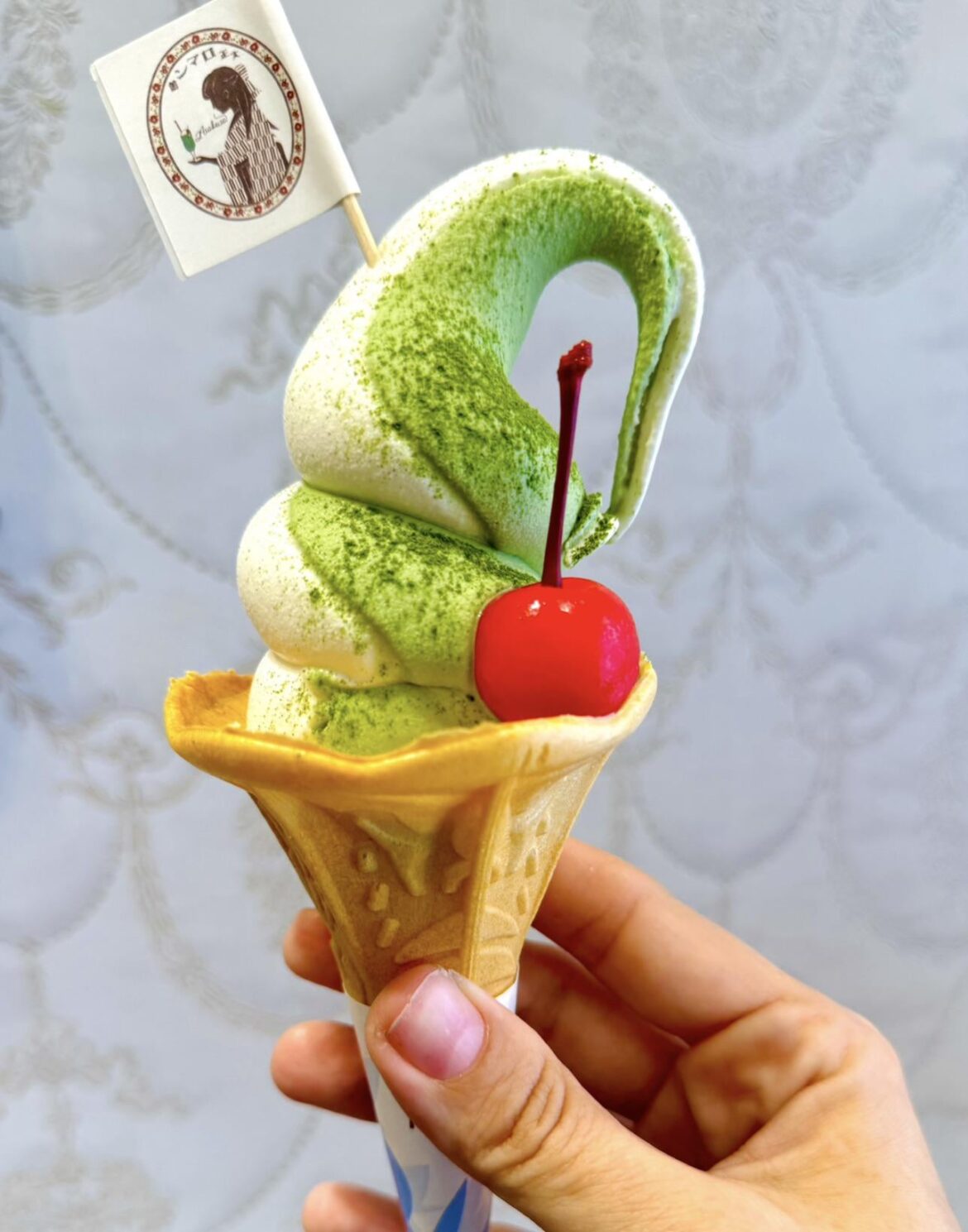 [I ate] Matcha & Milk ice cream in Tokyo.