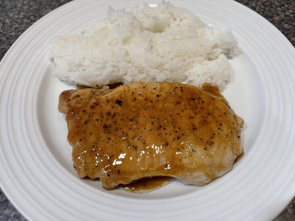 Hot Honey Peach Pork Chops…disappointing. Review Below ⬇️