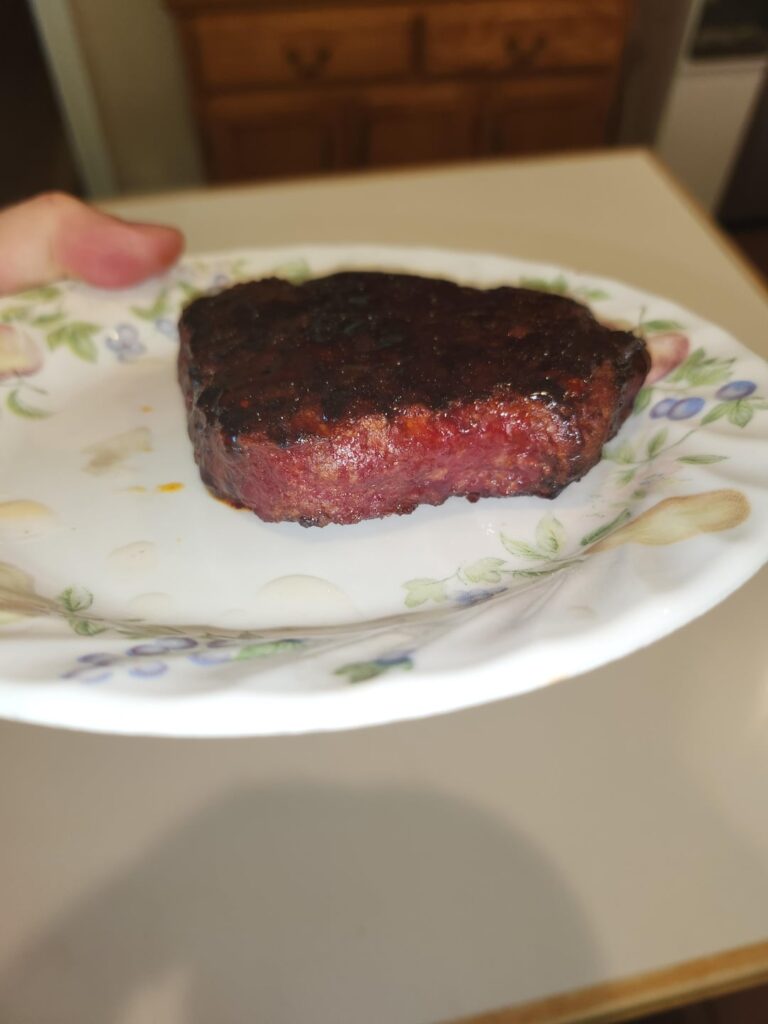 Cherry wood smoked burger with buldak x3 glaze and bacon jalapeño poppers