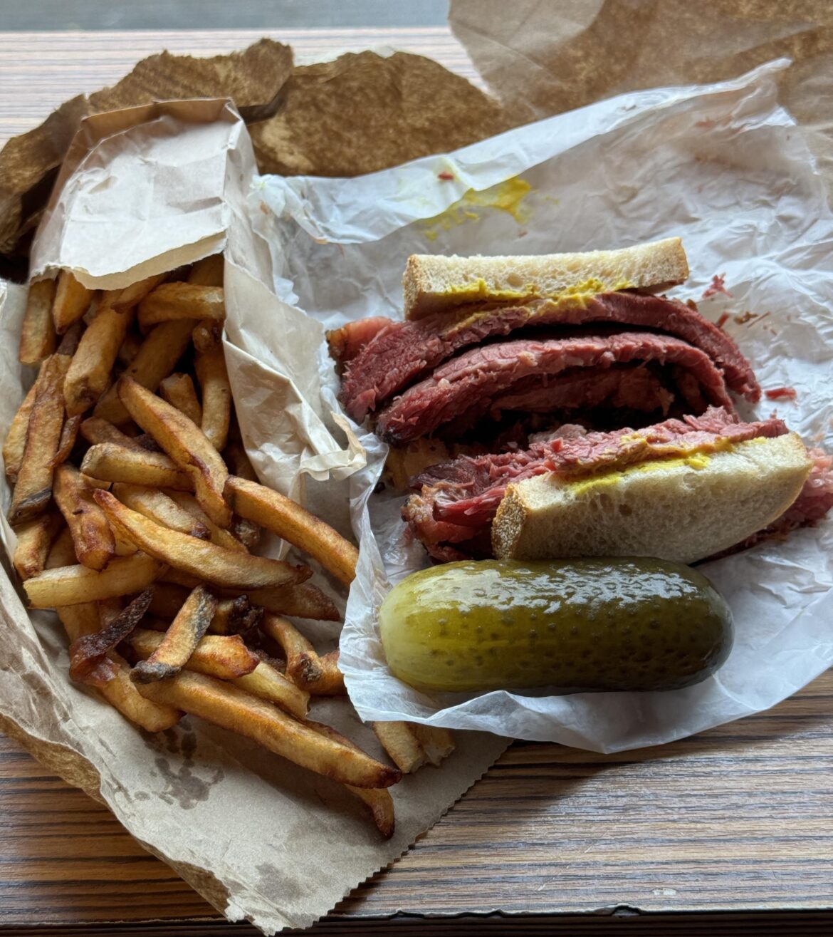 The smoked meat sandwich from Schwartz’s Deli The smoked meat sandwich from Schwartz’s Deli