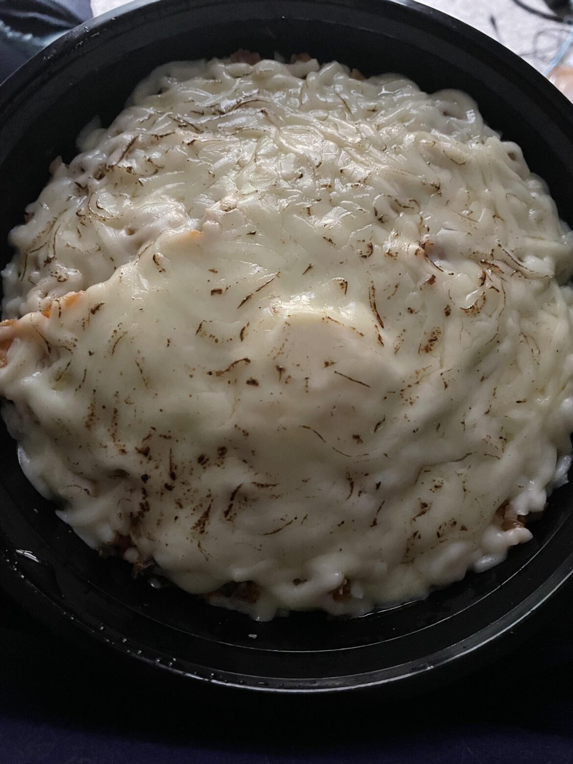 ordered Beef Kimchi Bokkeum Bap from a Korean restaurant and asked for extra cheese..