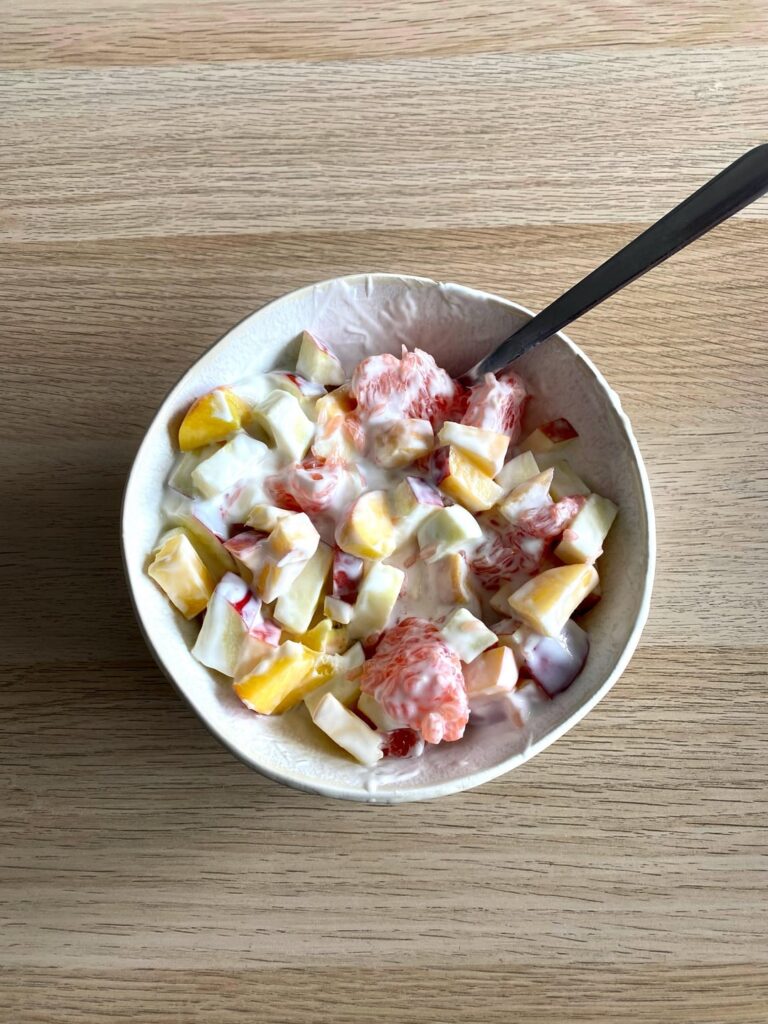 Greek yogurt fruit bowl