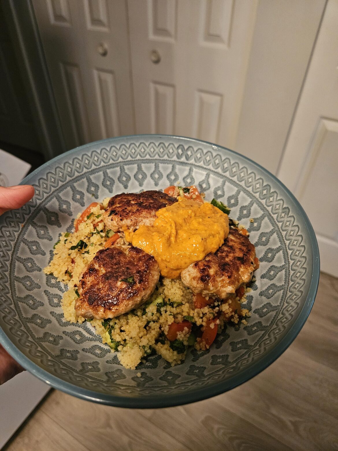 Pan fried Harissa Turkey Koftas!