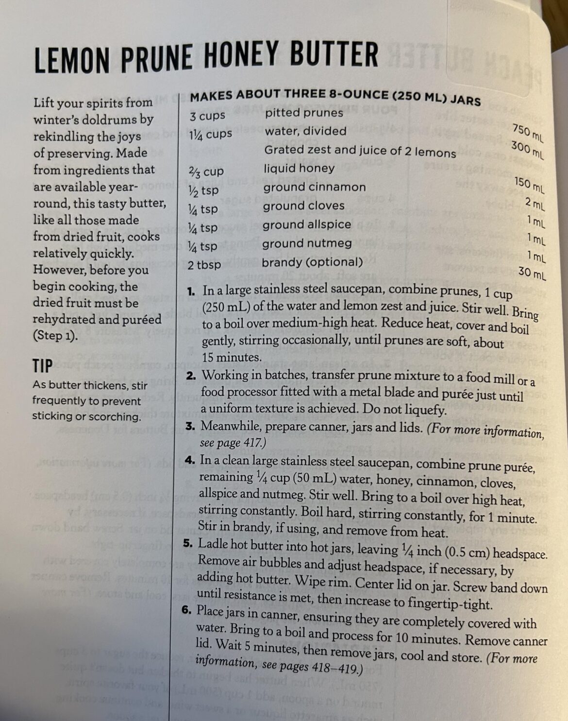 Ball’s Lemon Prune Honey Butter came out ridiculously thick