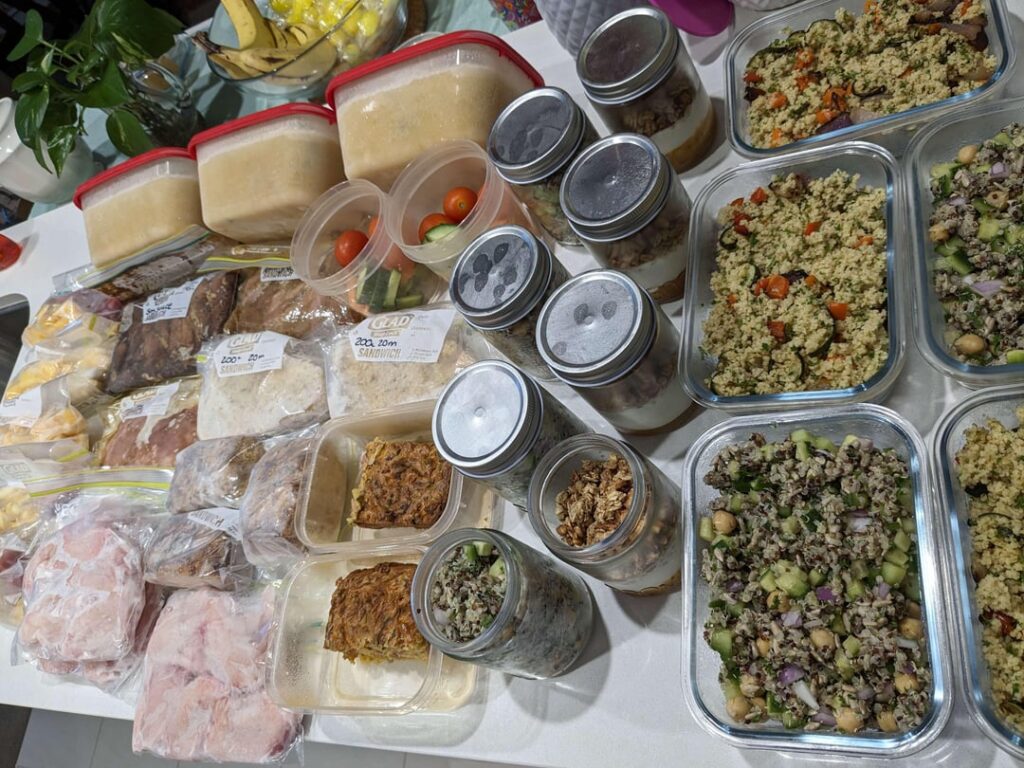 Fridge & freezer meal prep for 2