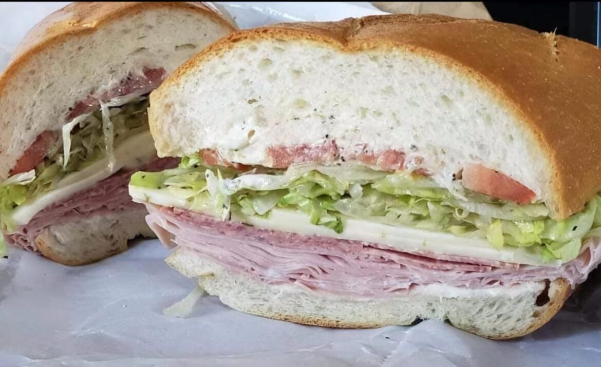 Italian sub w salami, ham and provolone from a local New jersey deli