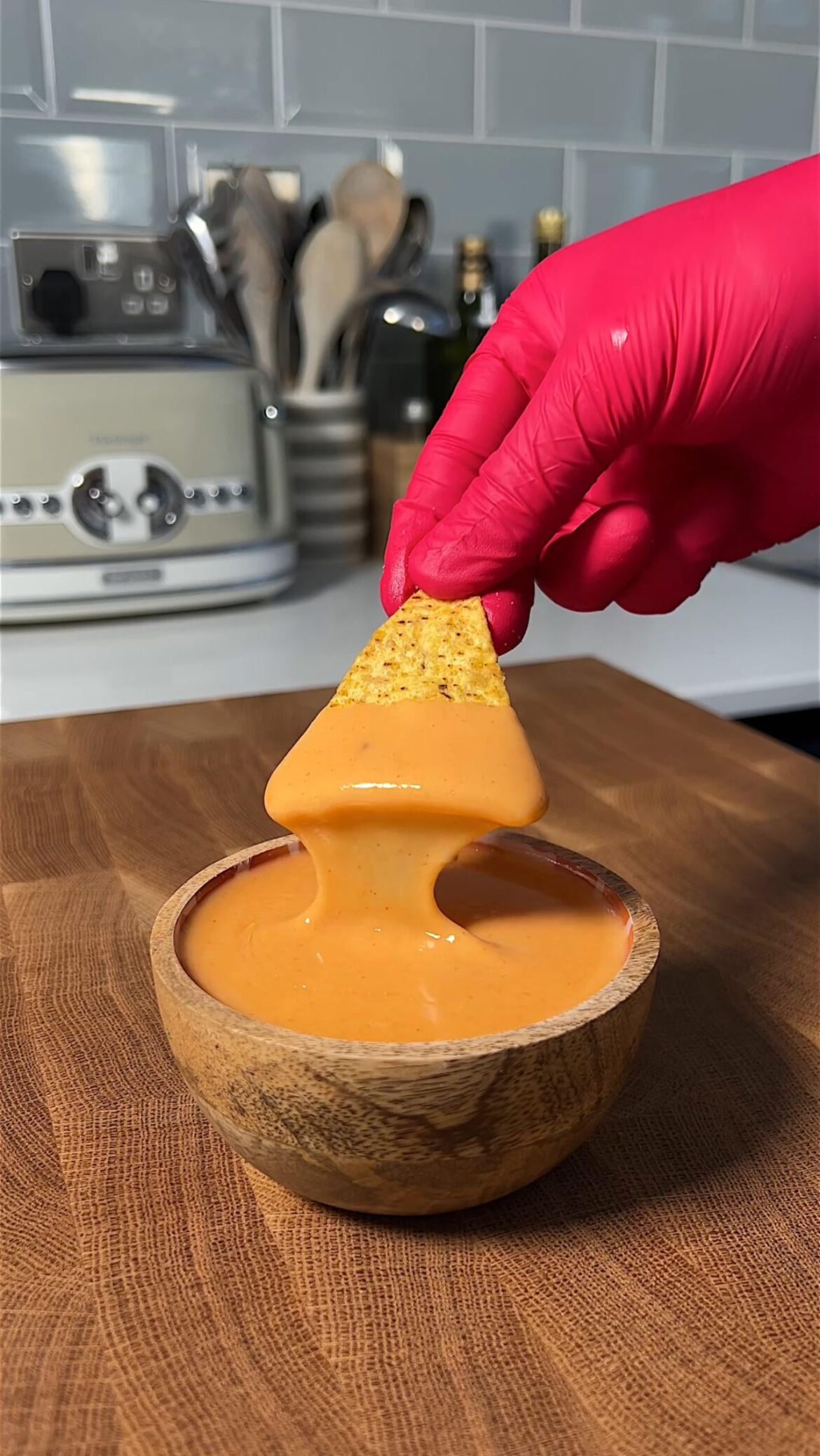 Homemade habanero nacho cheese sauce