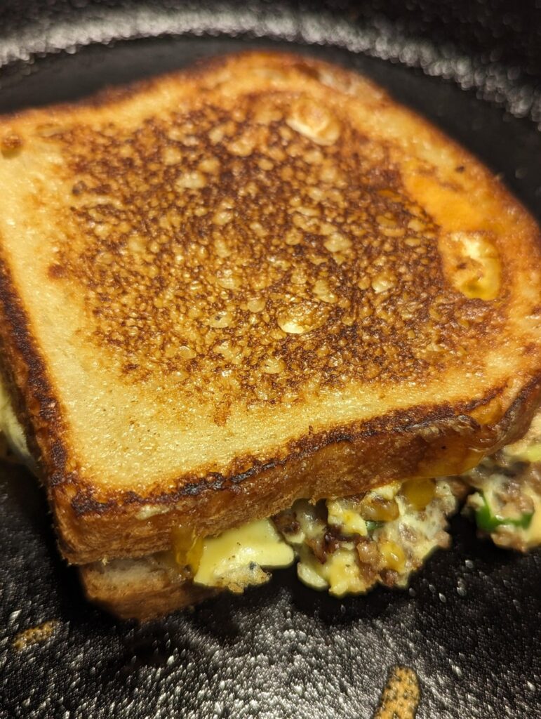 Breakfast grilled cheese