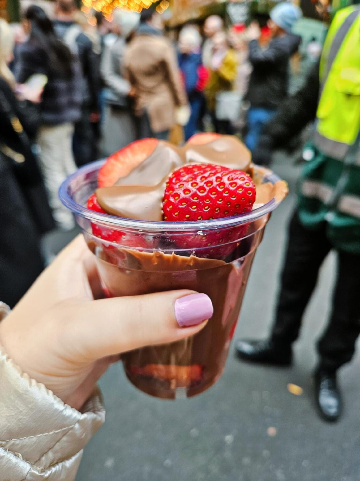 Chocolate covered strawberries at Borough Market