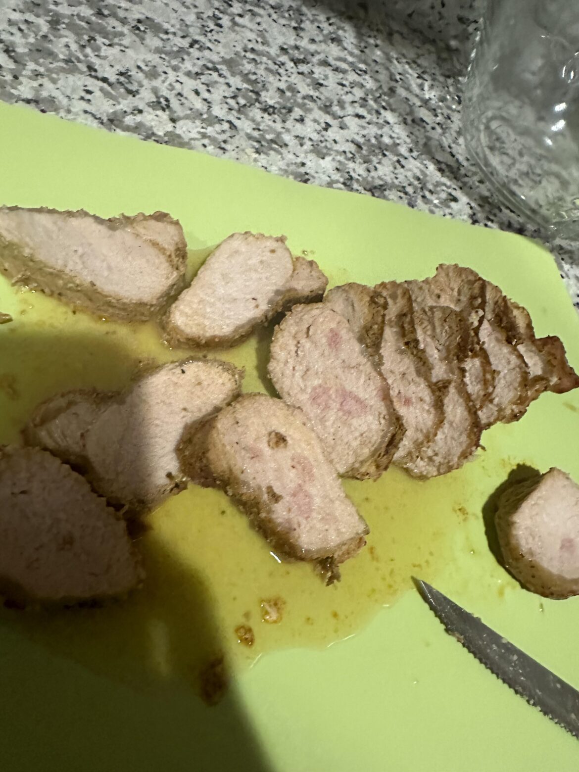 Weird pink spots on pork?
