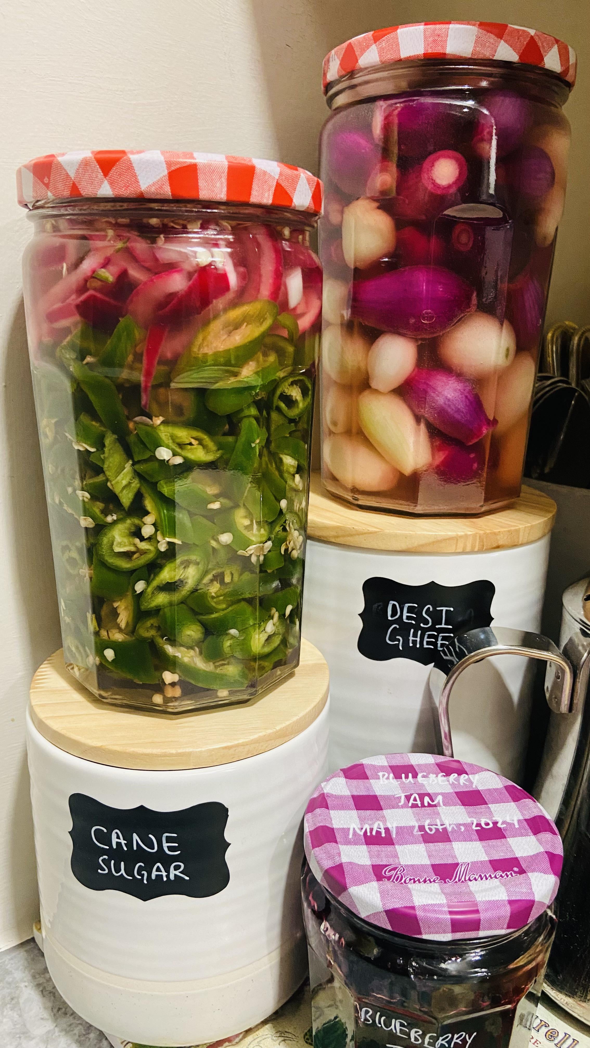 Pickled Pearl Onions and Green Chillies 😊 Dining and Cooking