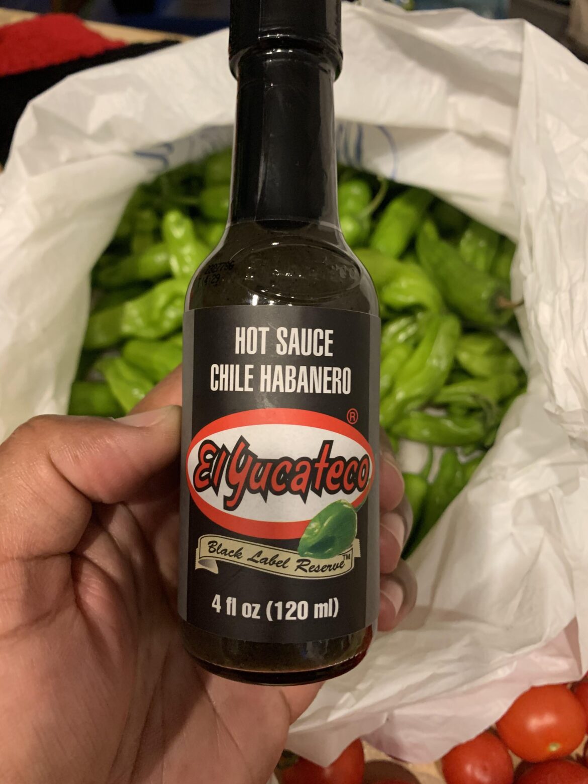 I really enjoy the smokiness! Shishitos in the background.