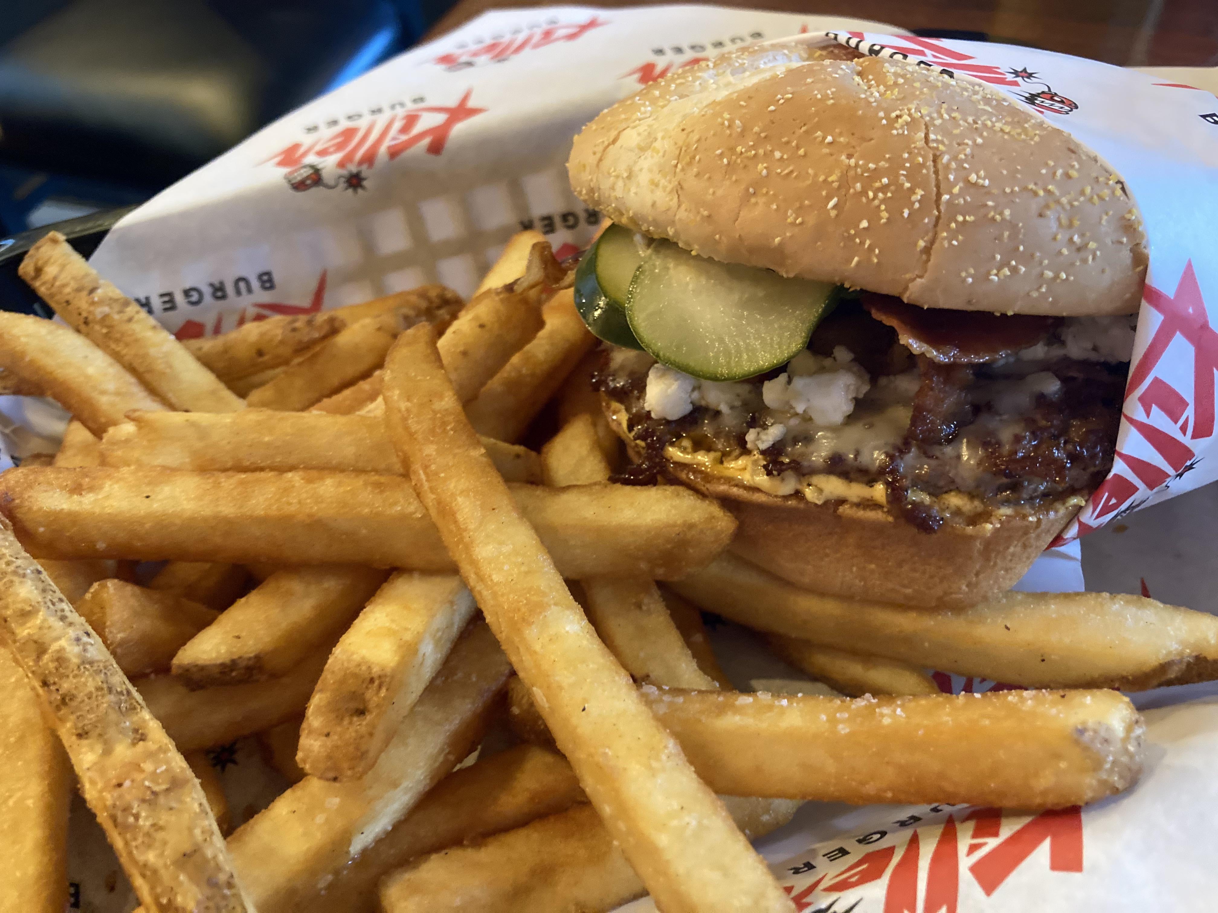 Killer Burger in Portland OR. This is their bacon blue cheese burger