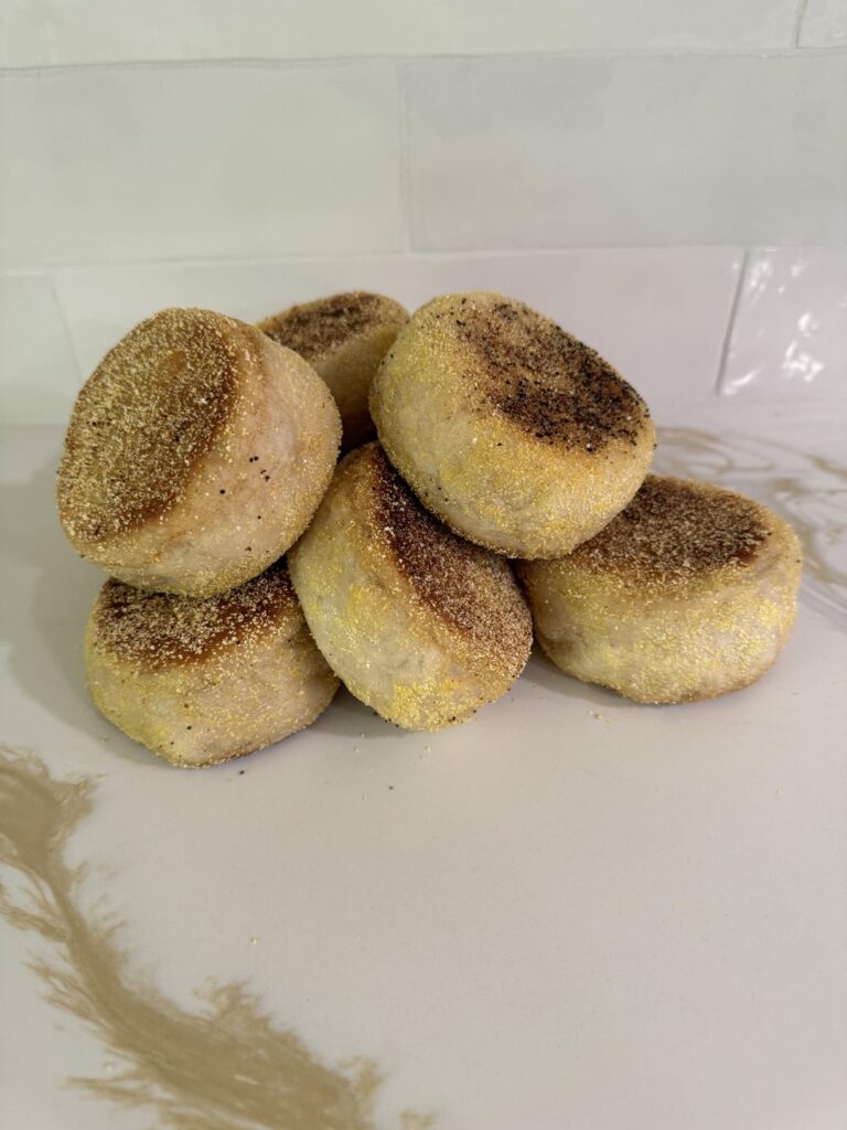 Sourdough discard English muffins