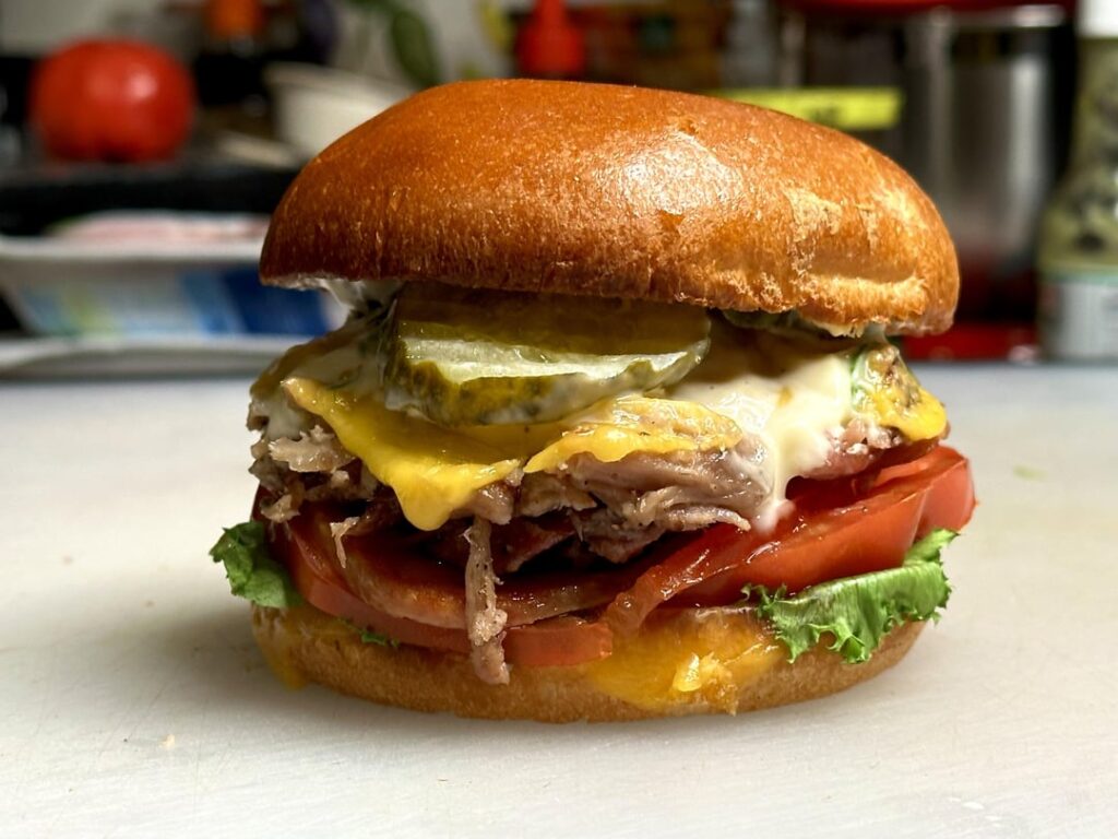 SPAM, and smoked pulled pork sandwich, cuz why not?