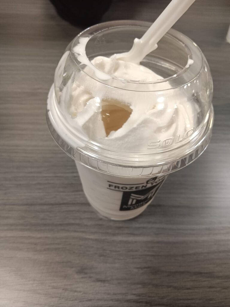 Is this Sam's club frozen yogurt REALLY 389 cals? It's hollow on the inside too.