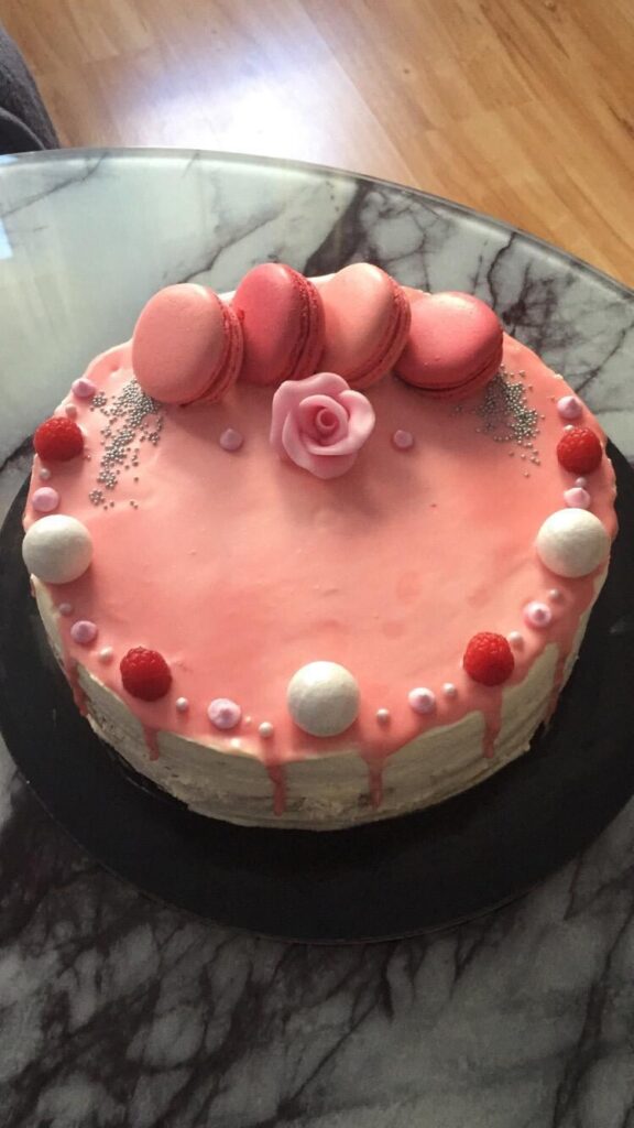 Homemade birthday cake