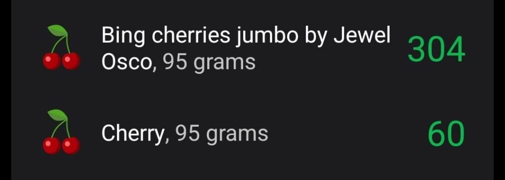 How many calories are these cherries?